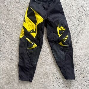 Thor Phase Dirt Bike Black and Yellow Pants.